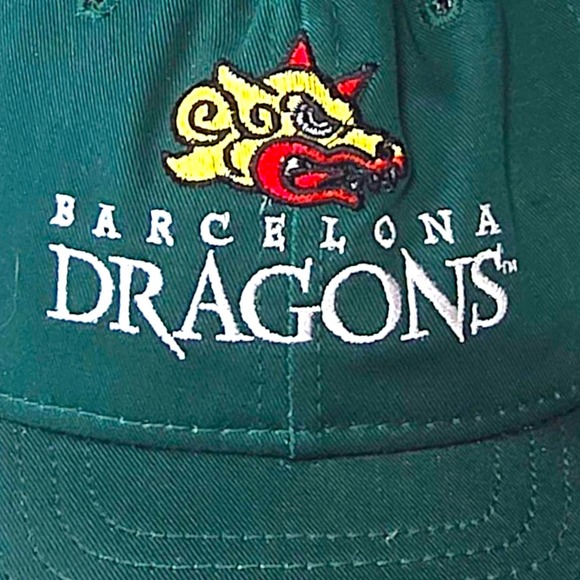 Vintage 1990s Barcelona Dragons Hat Cap NFL Europe World League Green... - Picture 1 of 9